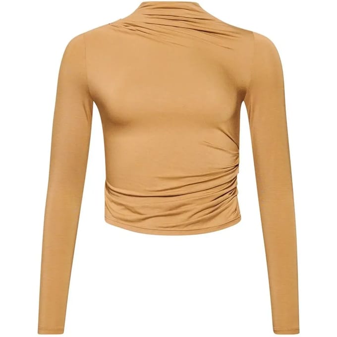 Superdry - Top met lange mouwen, ruches en hoge hals - Dames