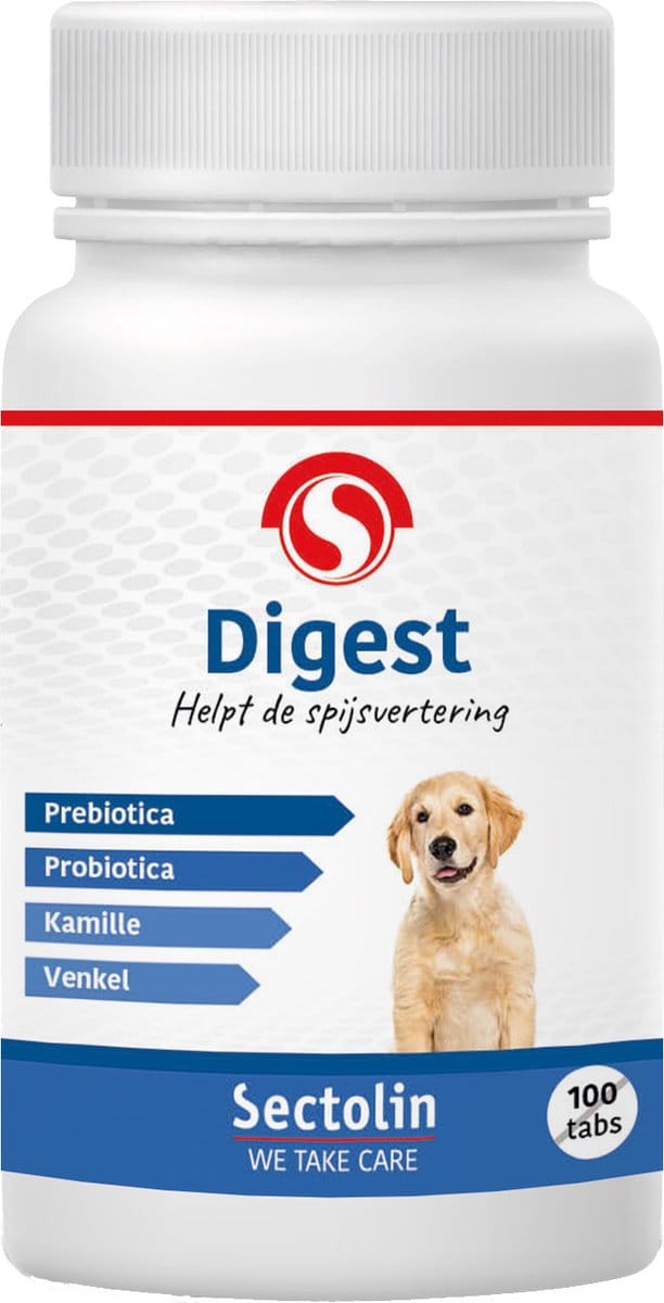 Sectolin Digest Hond - Prebiotica & Probiotica Tabletten voor Spijsvertering - 100st