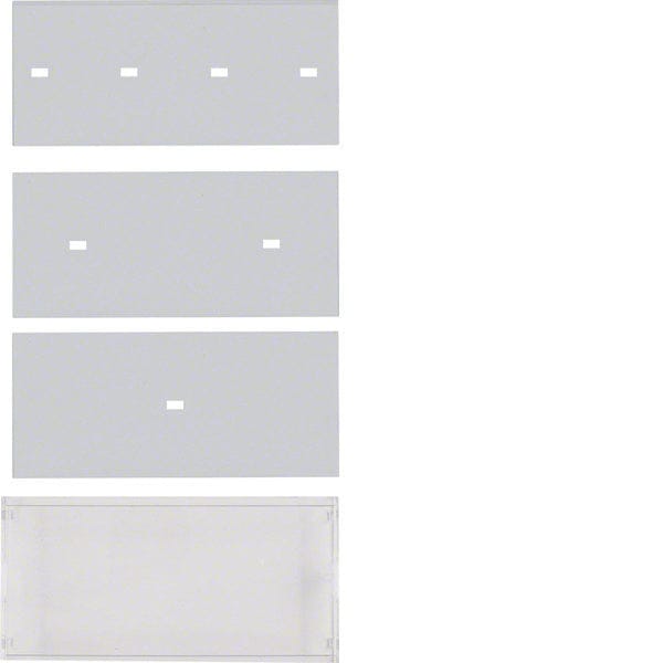 Hager Berker Helder Transparant Glas Etikettenveld Met Afdekplaat B.7 - 75960009 [2 stuks]