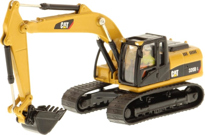 Diecast Masters Cat 320D Graafmachine Kraan - HO Series - Verzamelaarsmodel 1:87