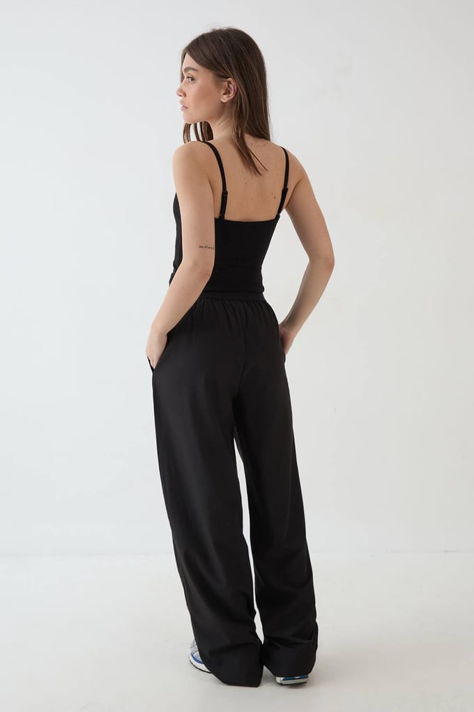 Dames Dsgn Studio Bandjes Cami Vest Top | Black | Maat: XL