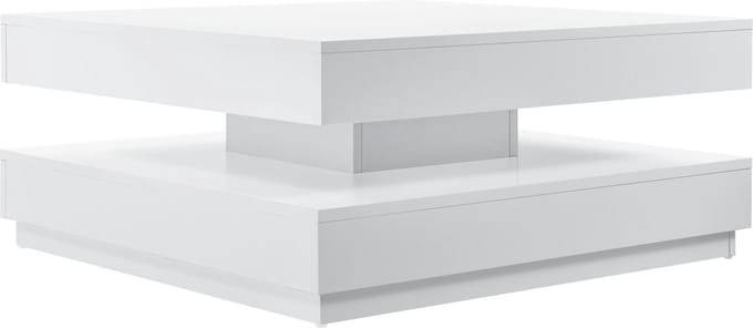 Salontafel Napels met draaibaar tafelblad wit