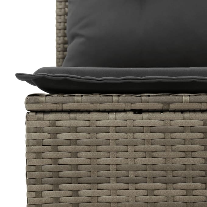 vidaXL - 7-delige - Loungeset - met - kussens - poly - rattan - grijs