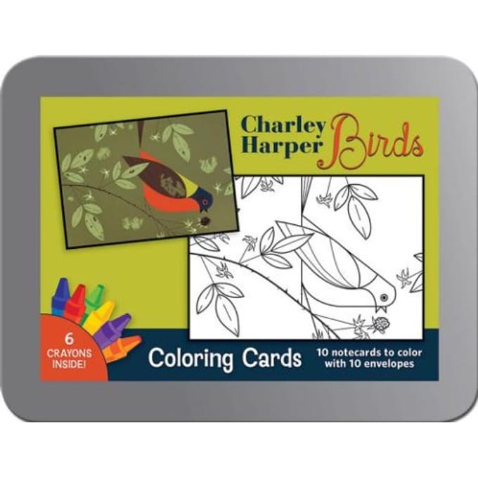 Charley Harper Birds Coloring Cards - Charley Harper