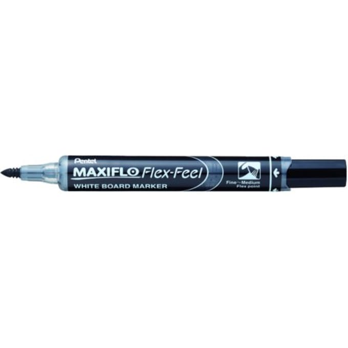 Whiteboardmarker pentel mwl5sbf maxiflo rond 1.5-4.5mm zwart