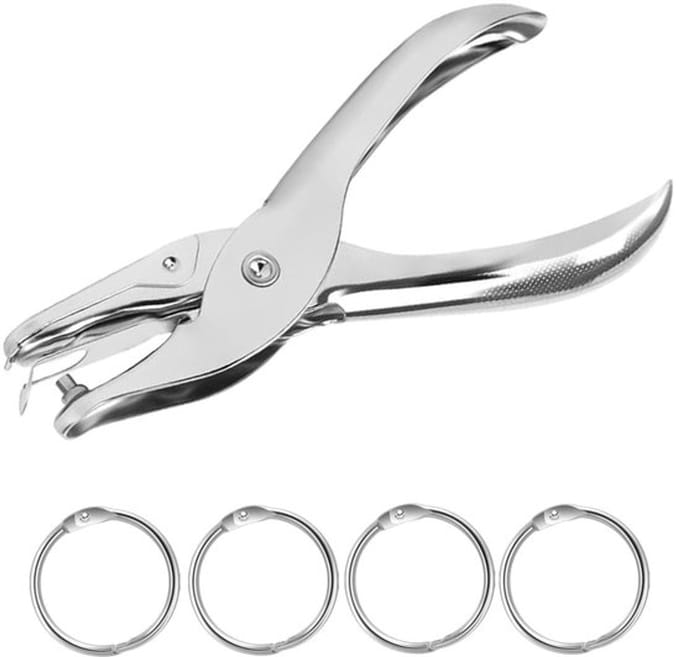 Allecto - Enkele gatenpons - Papier perforator - Draagbaar en