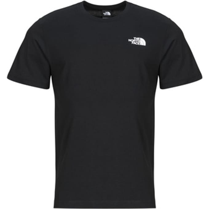 Printed Short Sleeve Round Neck T-shirt - Black Shirts