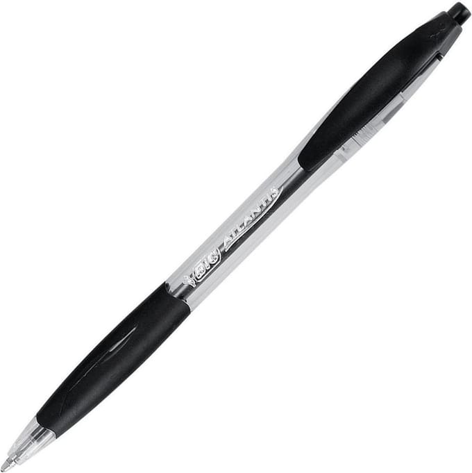 Kugelschreiber Bic Atlantis Soft Metal Clip Clic Medium Schwarz