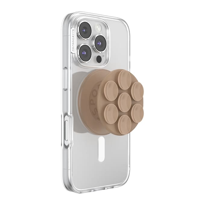 PopSockets Suck-Up Grip & Mount - met Magnetische Ring Zuignap - Latte