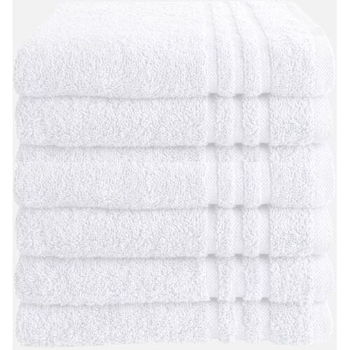 Byrklund Handdoek 50x100 cm 500gram Wit - 6 stuks