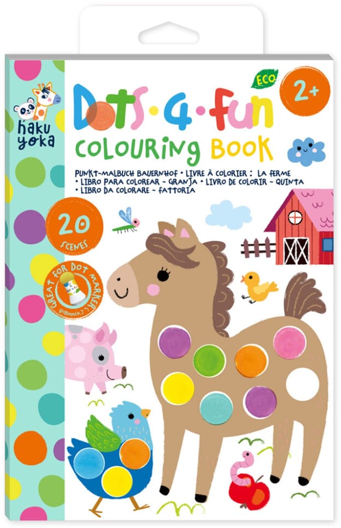 HAKU YOKA Dots 4 Fun - Kleurboek Boerderij - 2 Jaar