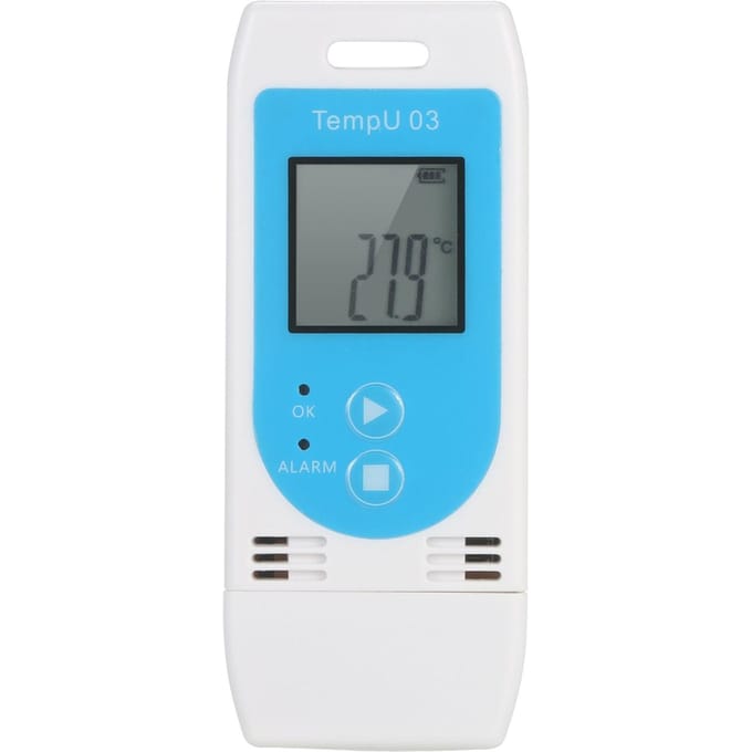 KKmoon USB temperatuur-vochtigheid datalogger Herbruikbare RH TEMP datalogger recorder vochtigheidsopname blauw