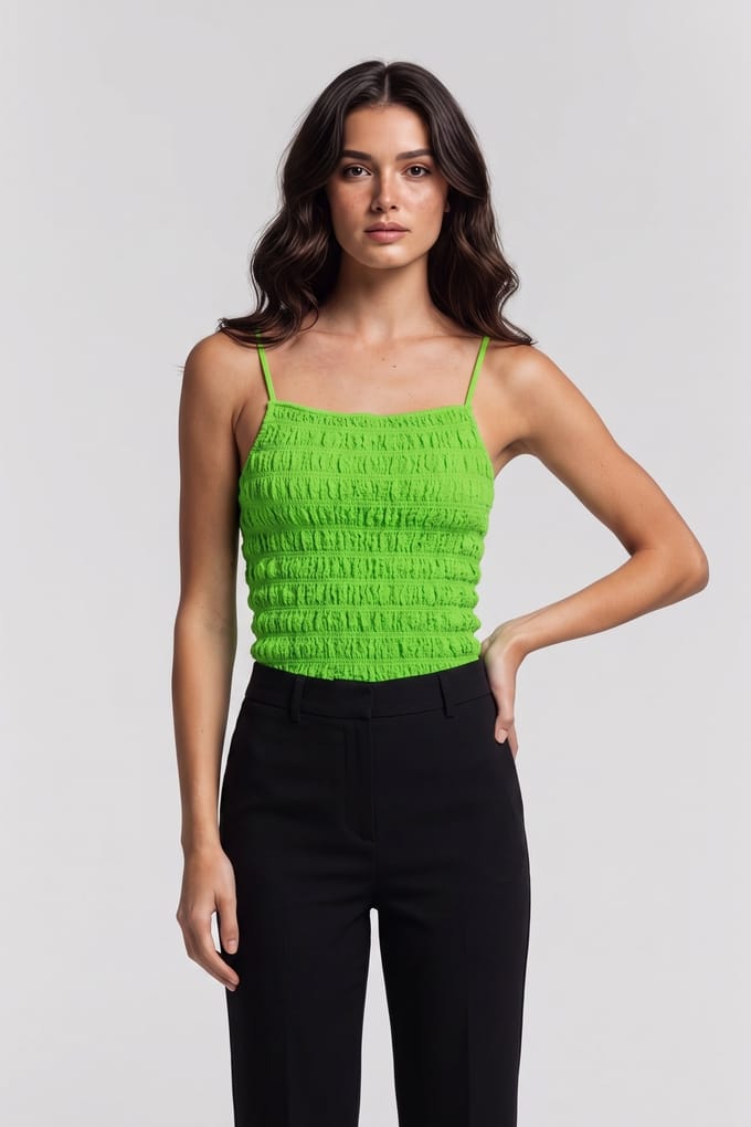 ARKET Hide Crincle Top Green Größe: 32 | Tanktops Outlet | Damen | Grün