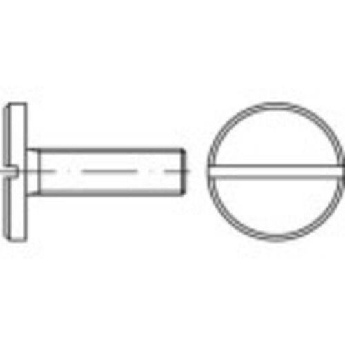 TOOLCRAFT 119048 Platkopschroeven M8 4 mm Sleuf DIN 923 Staal Galvanisch verzinkt 100 stuk(s)