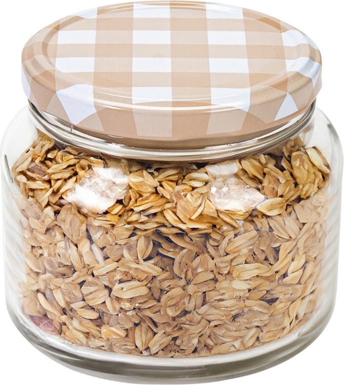 Hega Hogar Weckpot/voorraadpot Classico - 600 ml - kunststof - draaideksel - beige - D10 x H9 cm