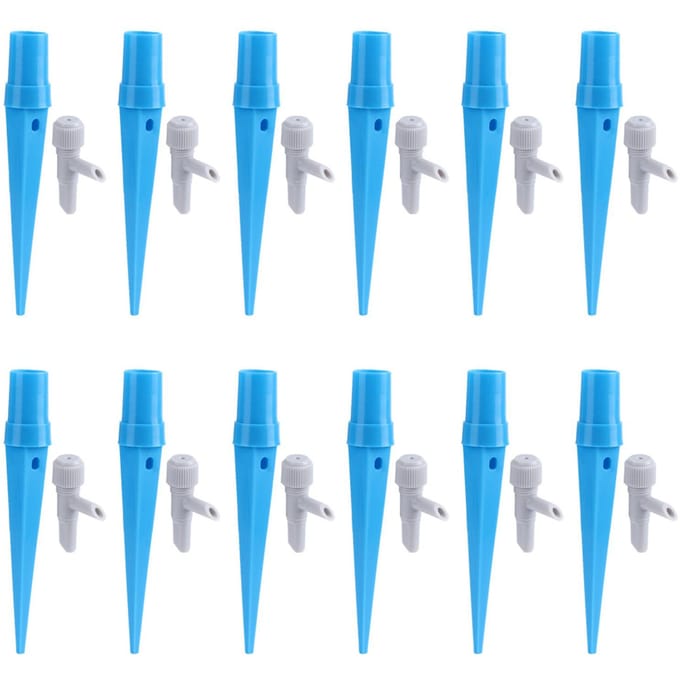 12 Pièces Pics d'Arrosage Automatique pour Fleurs Système d'Irrigation Goutte à Goutte Auto-Arrosant blue