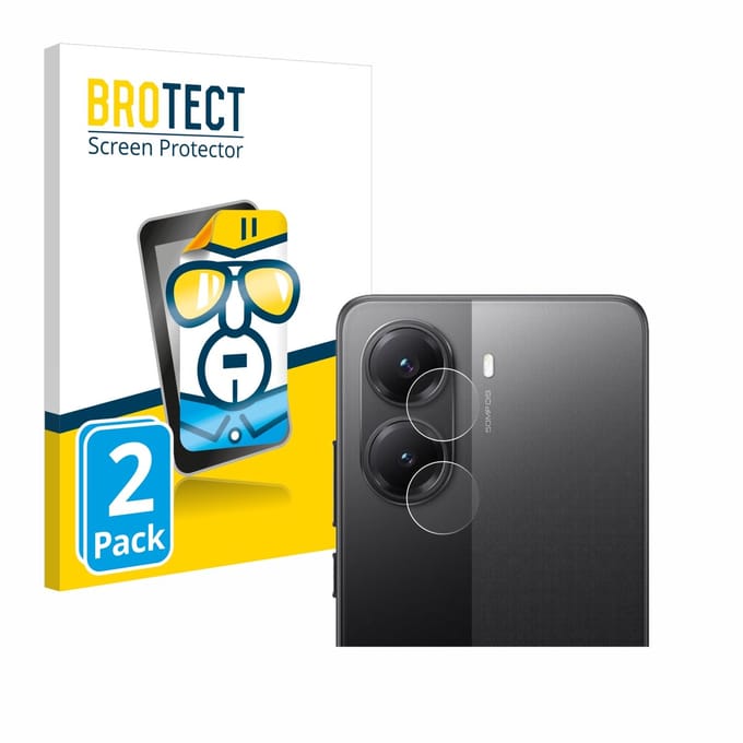 BROTECT - Screenprotector voor Xiaomi Poco X7 Pro (ALLEEN Camera Lens) - Folie Beschermfolie transparant 2 Stuks