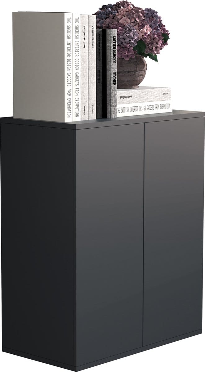 Houten ladekast dressoir dressoirkast Dalosa 2 draaideuren