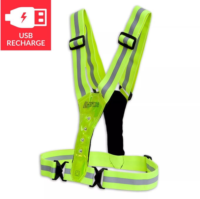 Lynx Sportvest - LED - USB oplaadbaar - Geel