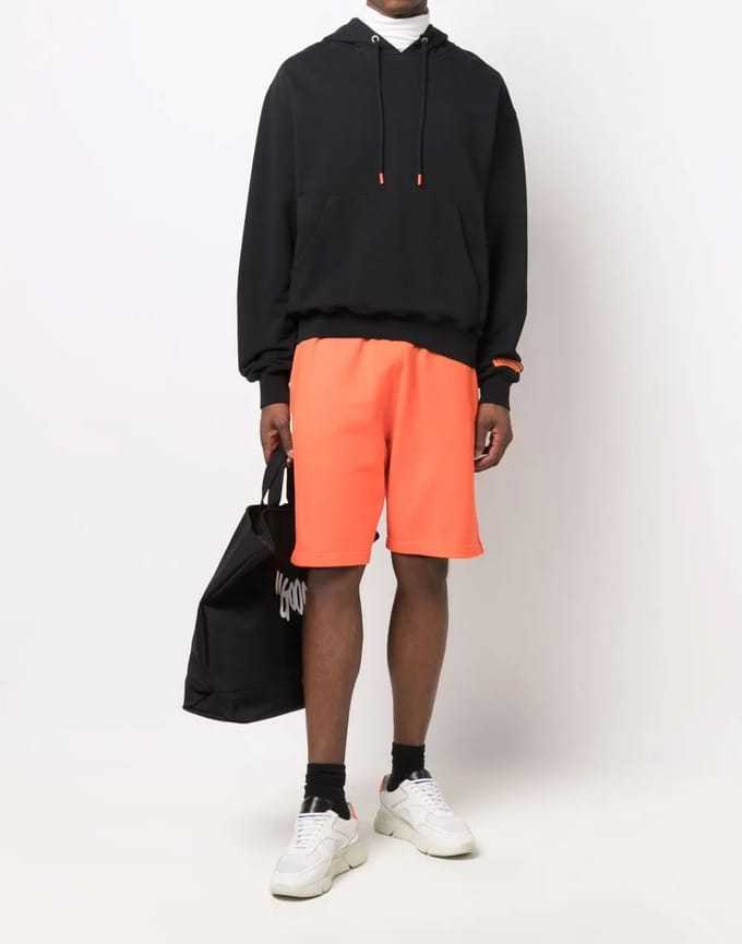 Sweatshorts met logo, gemaakt van gerecycled materiaal