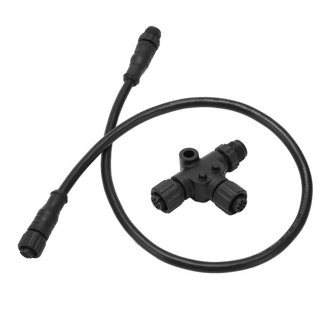 Voor NMEA 2000 Drop Backbone Kabel met T-Connector 5-pins Waterdichte M12 0.5m voor Garmin Netwerken black