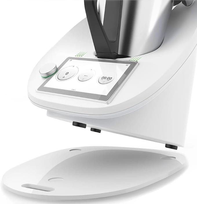 Glijplank Keukenmachine - Gelijkussen Mixer - Gemakkelijk Verplaatsen - Speciale Uitsparingen - 37 x 31 cm - Transparant