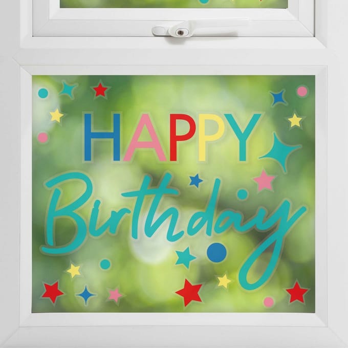 Ginger Ray - Raamstickers Happy Birthday