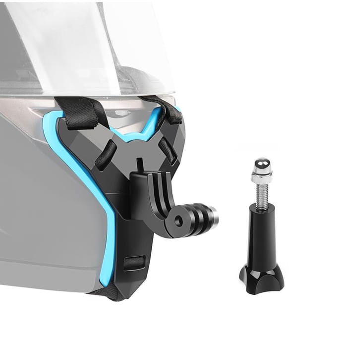 Full Face Helm Kinbevestiging Kaakhouder Motorhelmriem voor Go Pro gray