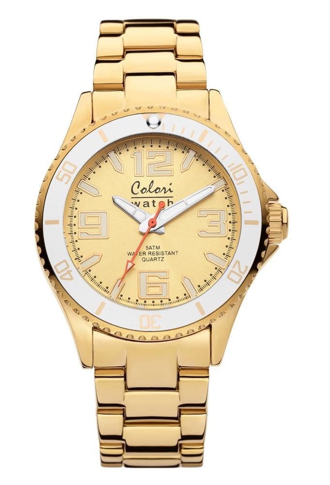 Colori 5-COL225 - Horloge - Goudkleurig - 40mm