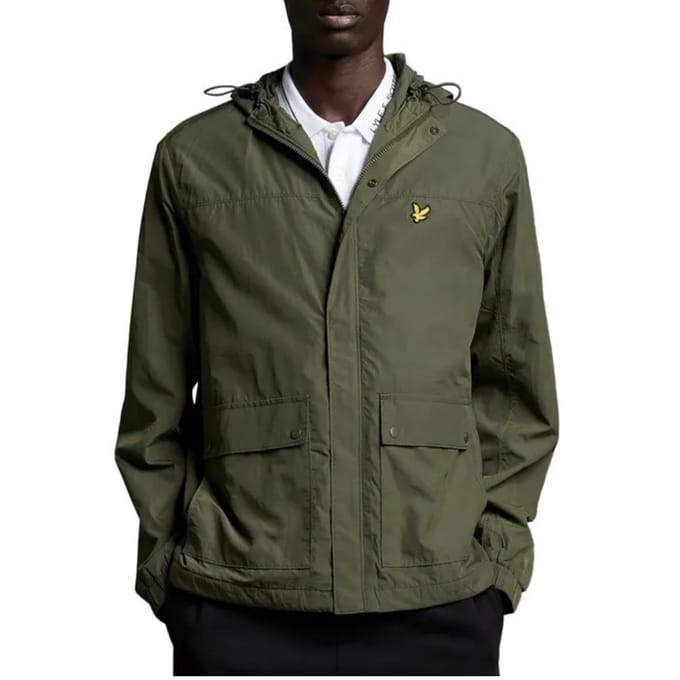 Lyle & Scott groene jas met capuchon en zak