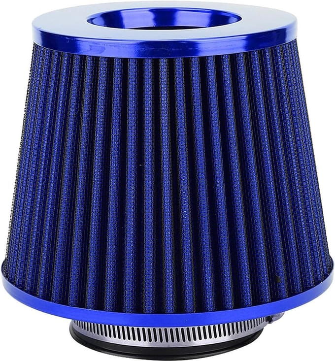 Universal 63 mm Round Cone Mushroom Head Air Filter Kit - Blue - Car Performance Air Intake System