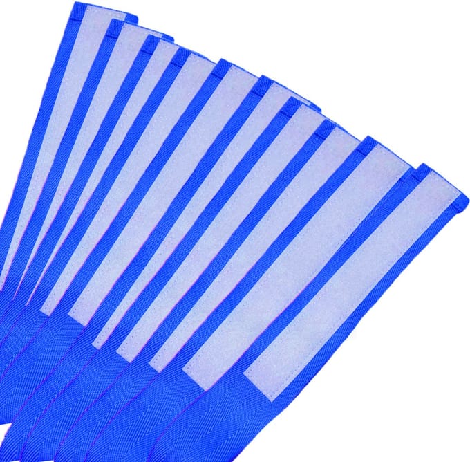MDsport - Partijlint klittenband - Set van 10 - Blauw