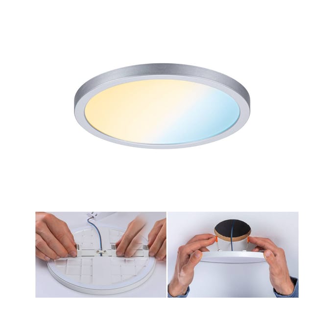 VariFit LED-inbouwpaneel Smart Home Zigbee 3.0 Areo IP44 rond 175 mm 13W 1200lm Tunable White Chroom mat dimbaar