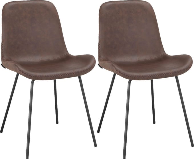 Reina-Eetkamerstoel - 2 Pack - Bruin