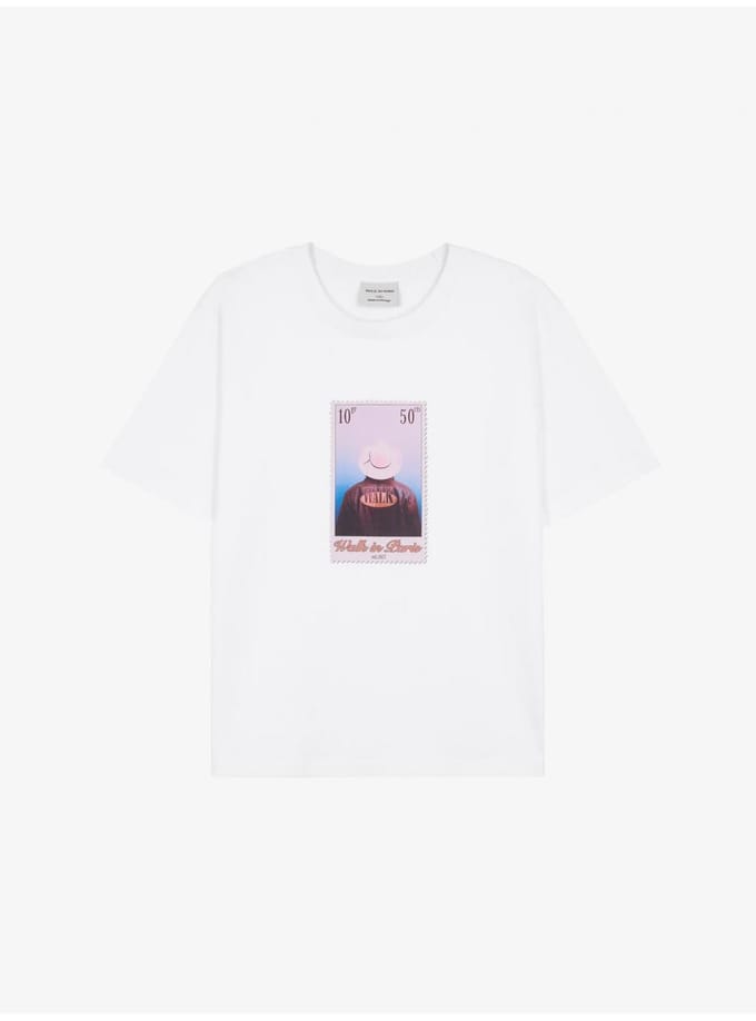 "Leather Jacket" Stamp T-Shirt