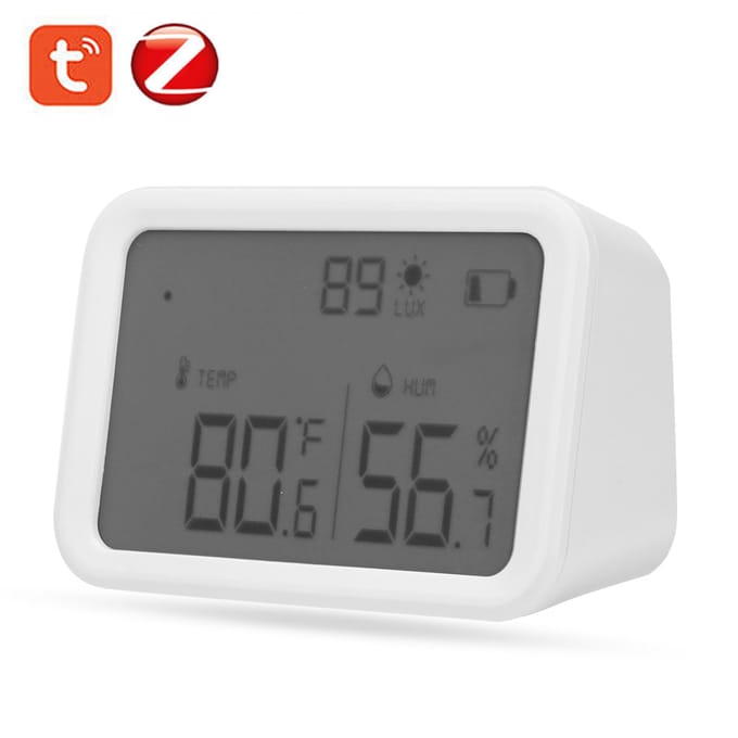 Temperatuur- en Vochtigheidssensor voor TUYA met Intelligente Schakelaar LCD-Paneel Huishouden 1.5V gray