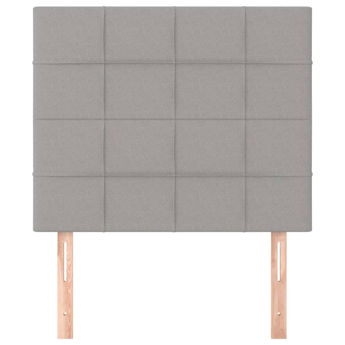vidaXL - Hoofdbord - lichtgrijs - 80x5x118/128 - cm - stof