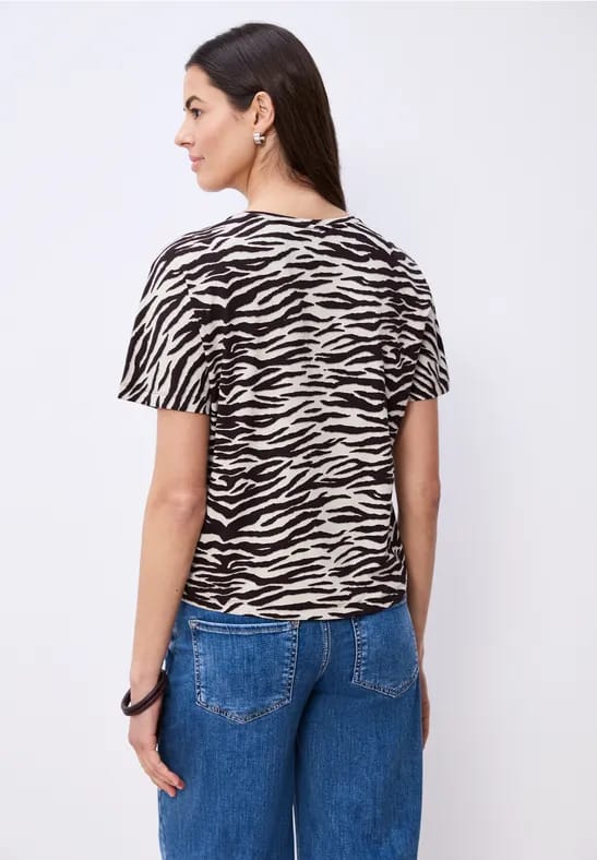 Shirt met korte mouwen, ronde hals en print