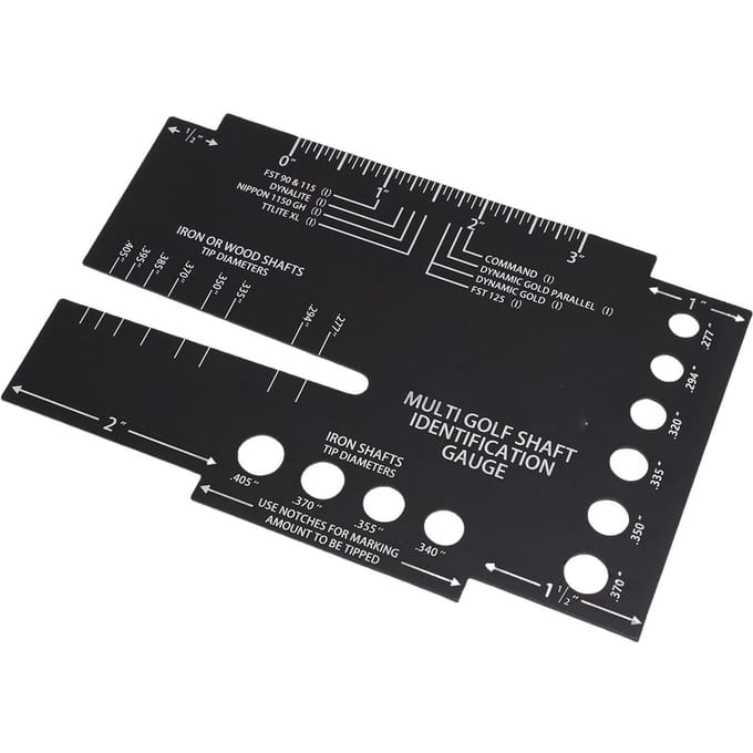 Règle Modèle Outil d'Identification de Taille de Manche de Golf Heavy Duty Aluminium Multifonction Intérieur de Manche de Golf black