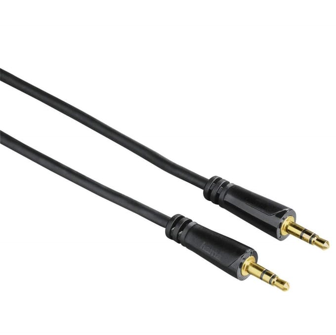 Jackkabel 3,5mm verguld 3m zwart