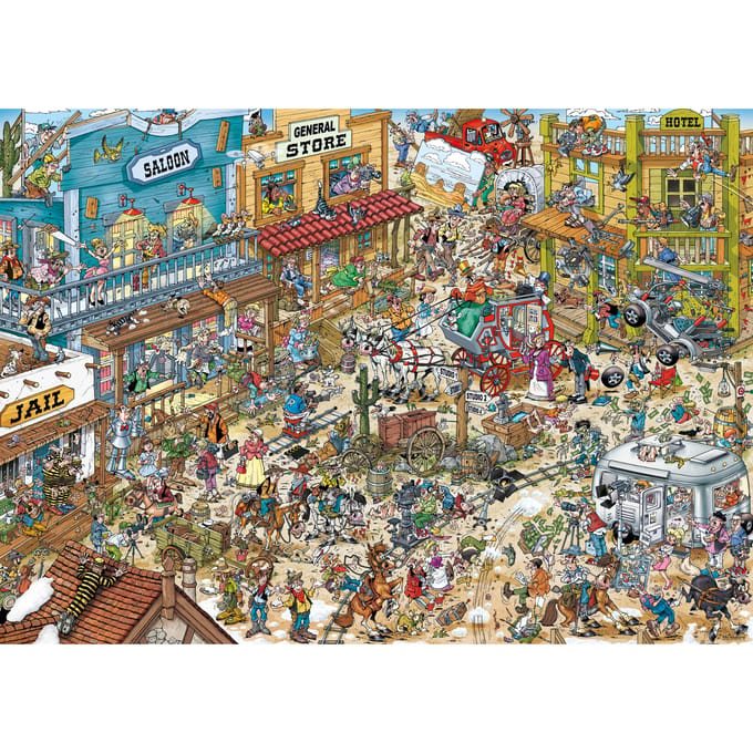 Ravensburger – Ray’s Comic Series: Movie Set 1 – Western – Cartoon Legpuzzel – 1000 Stukjes