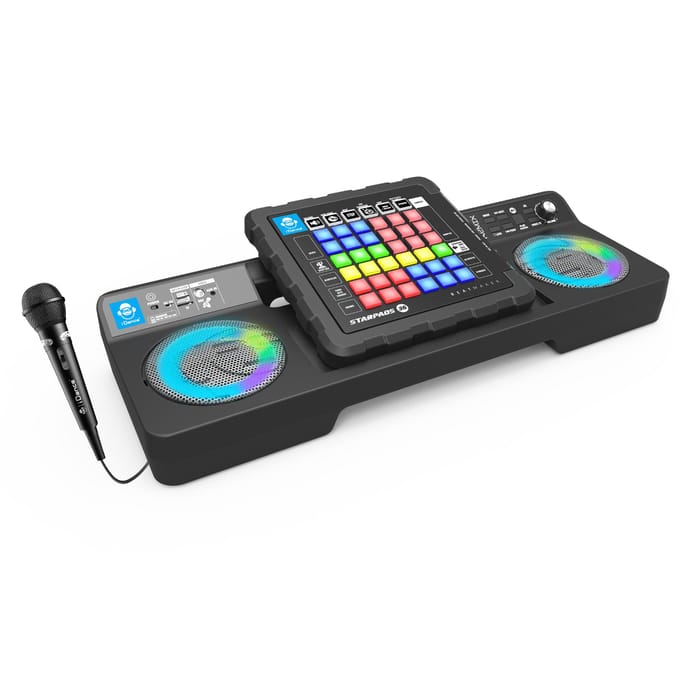 iDance Draadloze PARTYMIX met discobelichting + karaokemicrofoon + stemvervormer + beatmaker Radio's, speakers en muziekspelers