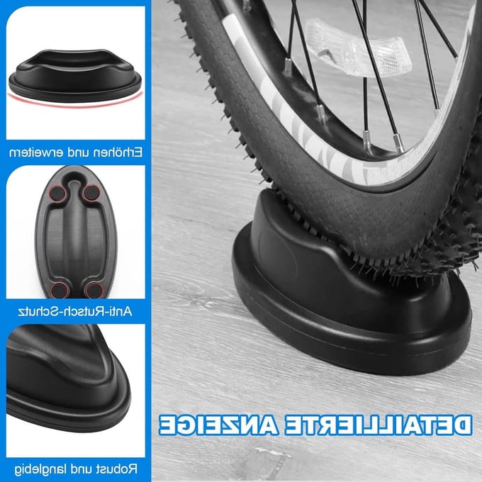 Voorwielsteun Fiets - Rolltrainer Blok - Indoor Training - Stabiele Houding - 2 Stuks - Zwart