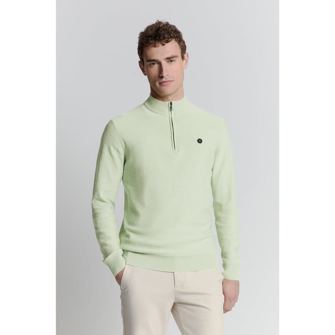 No Excess Pullover Half Zip Melange Mint Maat: M | Coltruien Outlet | Heren | Groen