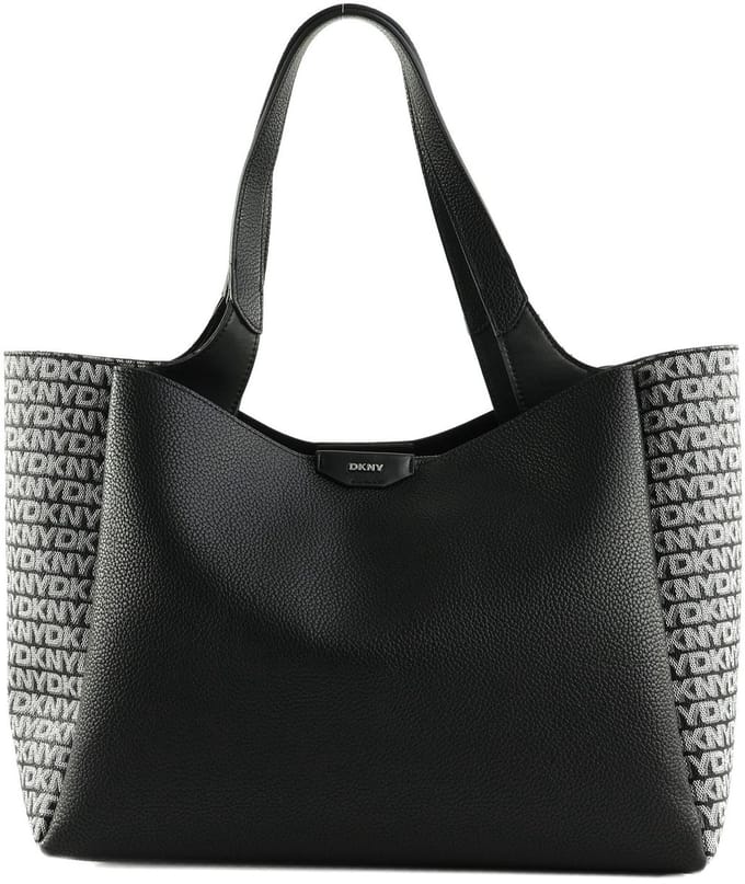 DKNY schoudertas Willa Tote Bag Black / Silver zwart