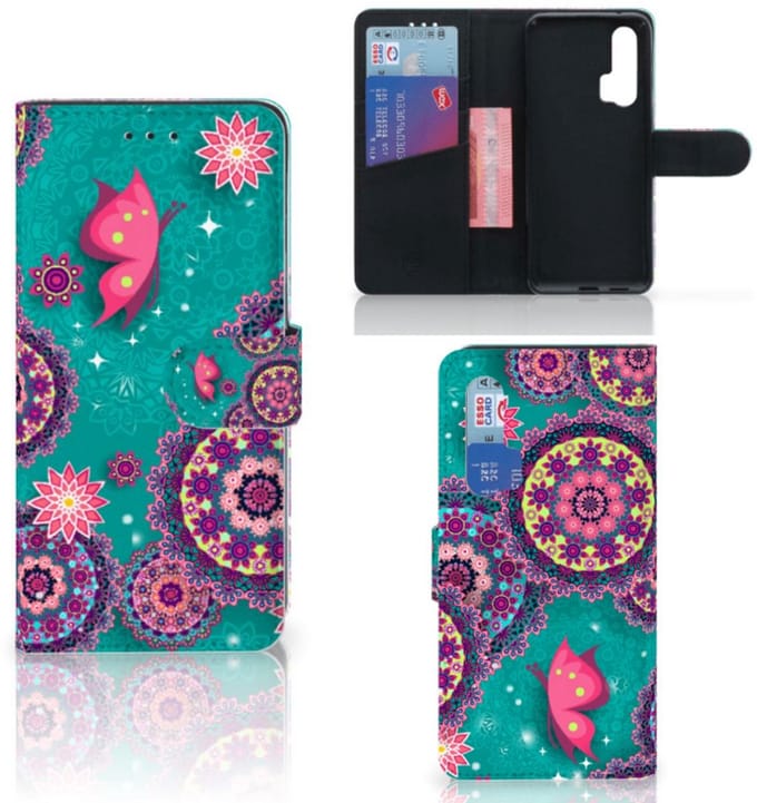 Honor 20 Pro Hoesje Cirkels en Vlinders
