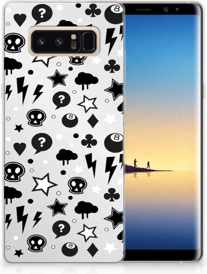 Silicone Back Case Samsung Galaxy Note 8 Silver Punk
