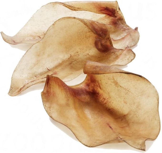 Merkloos - Runderoren - Hondensnack - Naturel - 100 stuks