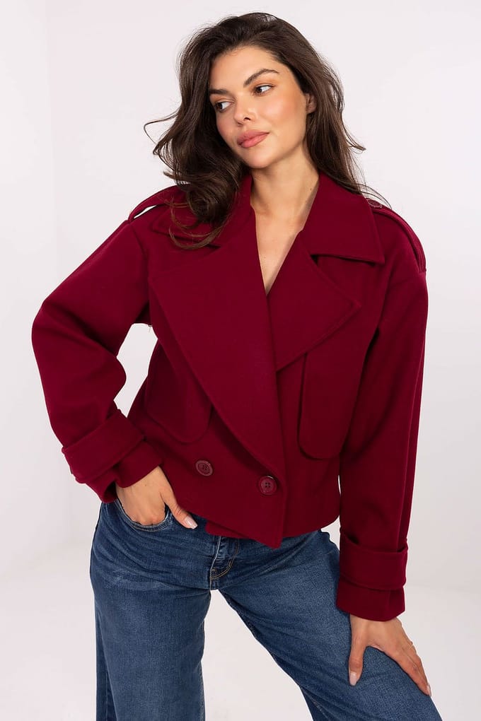 Modern Rebel Jacket - Donkerrood / One Size
