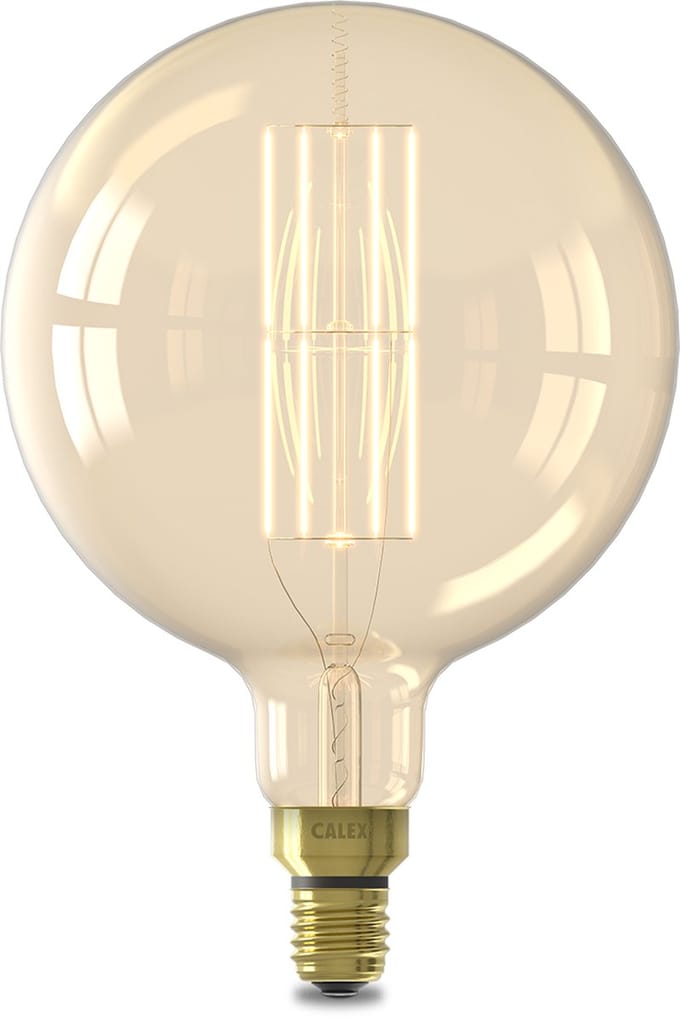 Calex XXL LED Lamp E27 - Goud - Filament - 1100LM 2100K Warm Wit Licht - 3-pack